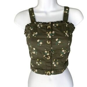 Justice ruffle crop tank top girls 10y